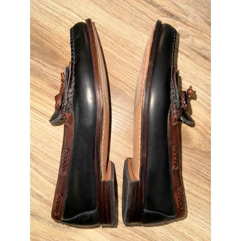 Allen Edmonds Woodstock Black\Brown Loafer Dress Shoes Made in USA - size 10D